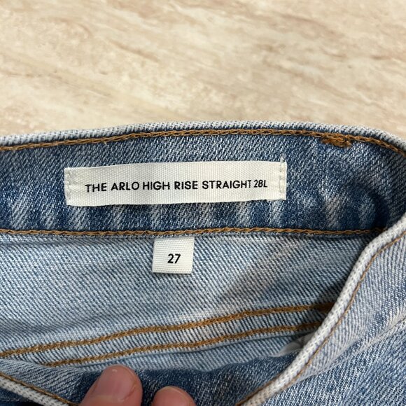 Aritzia Denim Forum Size 27 The Arlo High Rise Button Fly Straight Jeans - Picture 2 of 5